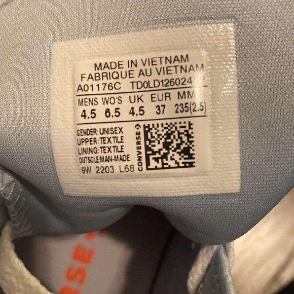 Converse Light Blue High-Top Athletic Shoes - Picture 12 of 12